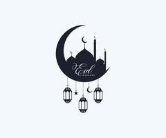 Creative Eid Mubarak Text Design. Eid Mubarak Vector Text Design.