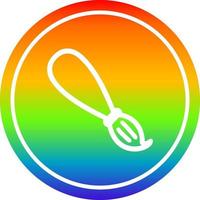cepillo de pintura circular en el espectro del arco iris vector