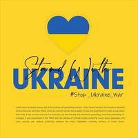 Support and Stand With Ukraine Vector Illustration Template