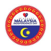 31 de agosto celebración del día de la independencia de malasia vector