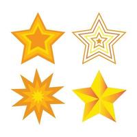 Set of Star Icons. Sparkles, Shining Burst vector