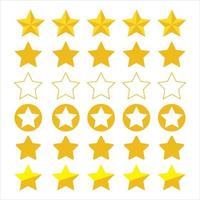 Set of Star Icons. Sparkles, Shining Burst vector