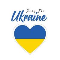 Pray For Ukraine Vector Illustration Template