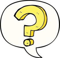 cartoon question mark and speech bubble vector