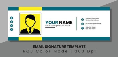 Professional Modern Email Signature Design Template vector