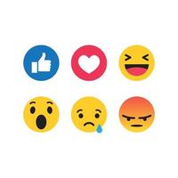 iconos emot de las redes sociales vector