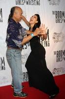 LOS ANGELES, JUL 23 - Grand Master Eric Lee, Crystal Santos at the The Boom Boom Girls of Wrestling Premiere at the Downtown Independent Theater on July 23, 2015 in Los Angeles, CA photo