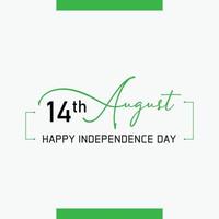 14 August Pakistan Independence Day Celebration vector