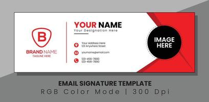 Professional Modern Email Signature Design Template vector