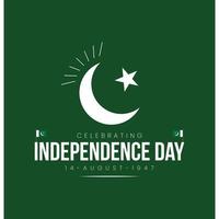 14 de agosto celebración del día de la independencia de pakistán vector