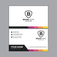 Professional Colorful Business Card Template Design vector