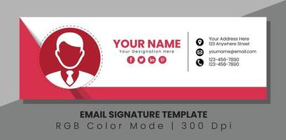 Professional Modern Email Signature Design Template vector