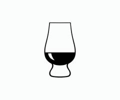 Glencairn Whisky Glass Vector. Glencairn whisky glass - Glencairn crystal whisky Glass. vector