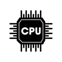 vector de icono de procesador o cpu