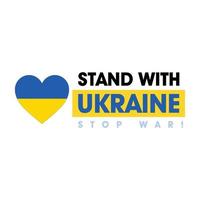 Support and Stand With Ukraine Vector Illustration Template