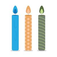 Set of Candle icon Vector Template