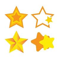 Set of Star Icons. Sparkles, Shining Burst vector