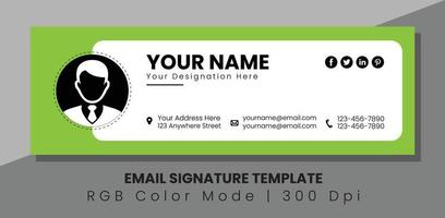 Professional Modern Email Signature Design Template vector