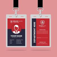 Clean and Simple ID Card Design Template vector