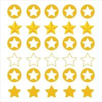 Set of Star Icons. Sparkles, Shining Burst vector