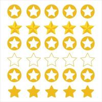 Set of Star Icons. Sparkles, Shining Burst vector