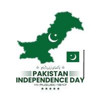 14 de agosto celebración del día de la independencia de pakistán vector