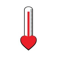 diseño de plantilla de vector de termómetro de amor