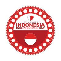 17 de agosto celebración del día de la independencia de indonesia vector