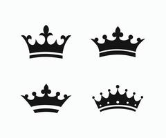 Crown Icons Set Vector. Royal Crown Icons Set Template. Crown vector Set.