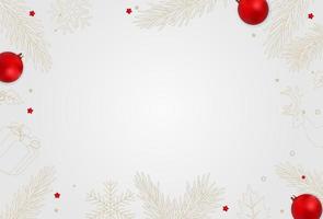 Merry Christmas and Happy New Year Greeting Card vector