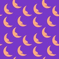 abstract moon seamless pattern background vector