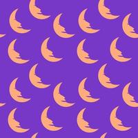 abstract moon seamless pattern background vector