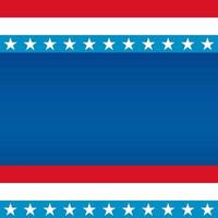 blank blue background with red and white stripes with star pattern decoration vector