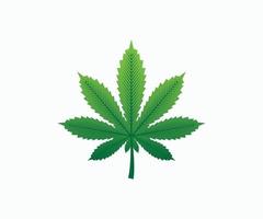 imagen vectorial de plantilla de logotipo de icono colorido de hoja de marihuana o cannabis vector