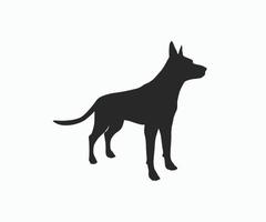 Dog Vector Icon Flat Design for Web. Dog Silhouette Illustration Stock Vector.