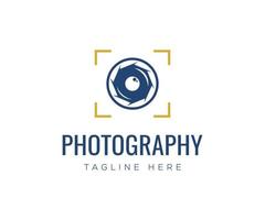 Unique Photography Logo Design Template. vector