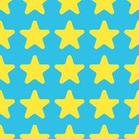 abstract yellow star seamless pattern on blue background vector