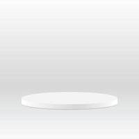 blnk white podium on white background for product display advertisement and graphic design element vector