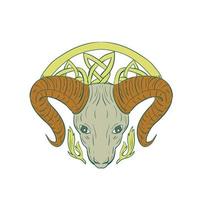 Ram Head Celtic Knot vector