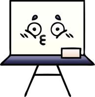 gradient shaded cartoon white board vector