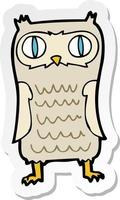 sticker of a cartoon  owl vector