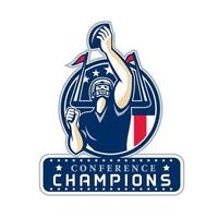 Football Conference Champions New England Retro vector