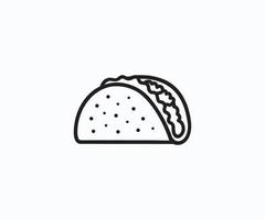 arte, logotipo y gráficos de iconos vectoriales de taco. vector