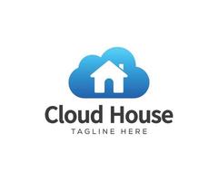 Cloud House Logo. Dream House Logo Template vector