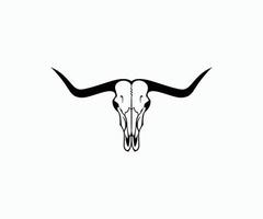 cráneo de toro y cráneo de vaca icono ilustración vectorial sobre fondo blanco. vector