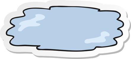 sticker of a cartoon puddle vector