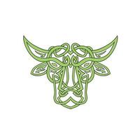 Taurus Bull Celtic Knot vector