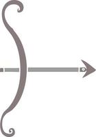 cartoon doodle of a bow and arrow vector