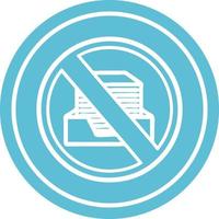 office paperless circular icon vector