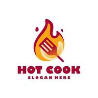 hot cooking logo design template illustration vector